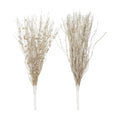 SLK 16-Pack Artificial Glitter Berry Stem Ornaments, Christmas Decorative Glittery Twigs, Picks, Branches for Tree, Wreath, Small Vase, Halloween Party (Champagne Gold)