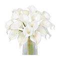 Letjolt White Calla Lily Artificial Flowers 20 Pieces Bouquet