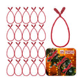 Zhengmy 20 Pcs 25 Inch Extra Long Christmas Garland Ties Christmas Decorative Twist Ties for Banister Reusable Flexible Twist for Holiday Xmas Home Decorations Craft Wrapping (Red)
