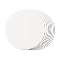 FunWheat Round Braided Placemats Set of 8 Place Mats for Dining Table Woven Washable Non-Slip Table Mats 15 Inch(Cream White,8pcs)