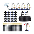65FT 360° Adjustable Drip Irrigation System for Garden | 1/2'' Irrigation Tubing with 20 Nozzles, Automatic Watering