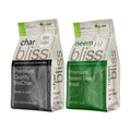 Neem Bliss (1lb) + Char Bliss (1 Qt) - Neem Cake for Plants & Organic Biochar for Plants - Plant Charcoal Retains