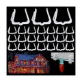 50 Pieces Christmas Holiday Light Hanger Hooks, 1.62" Fascia Boards Clips White, Plastic Holiday Light Clips for C7, C9, Mini String Lights Outdoor Roof Roofline Deck Eave Christmas Decoration