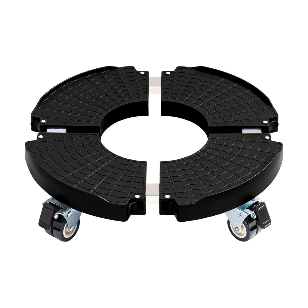 Heavy Duty Trolley Planter Caddy with Wheels 440lbs Capacity, Plant Pots Indoor and Out Door, Adjustable 15-21 in, Black