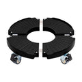Heavy Duty Trolley Planter Caddy with Wheels 440lbs Capacity, Plant Pots Indoor and Out Door, Adjustable 15-21 in, Black