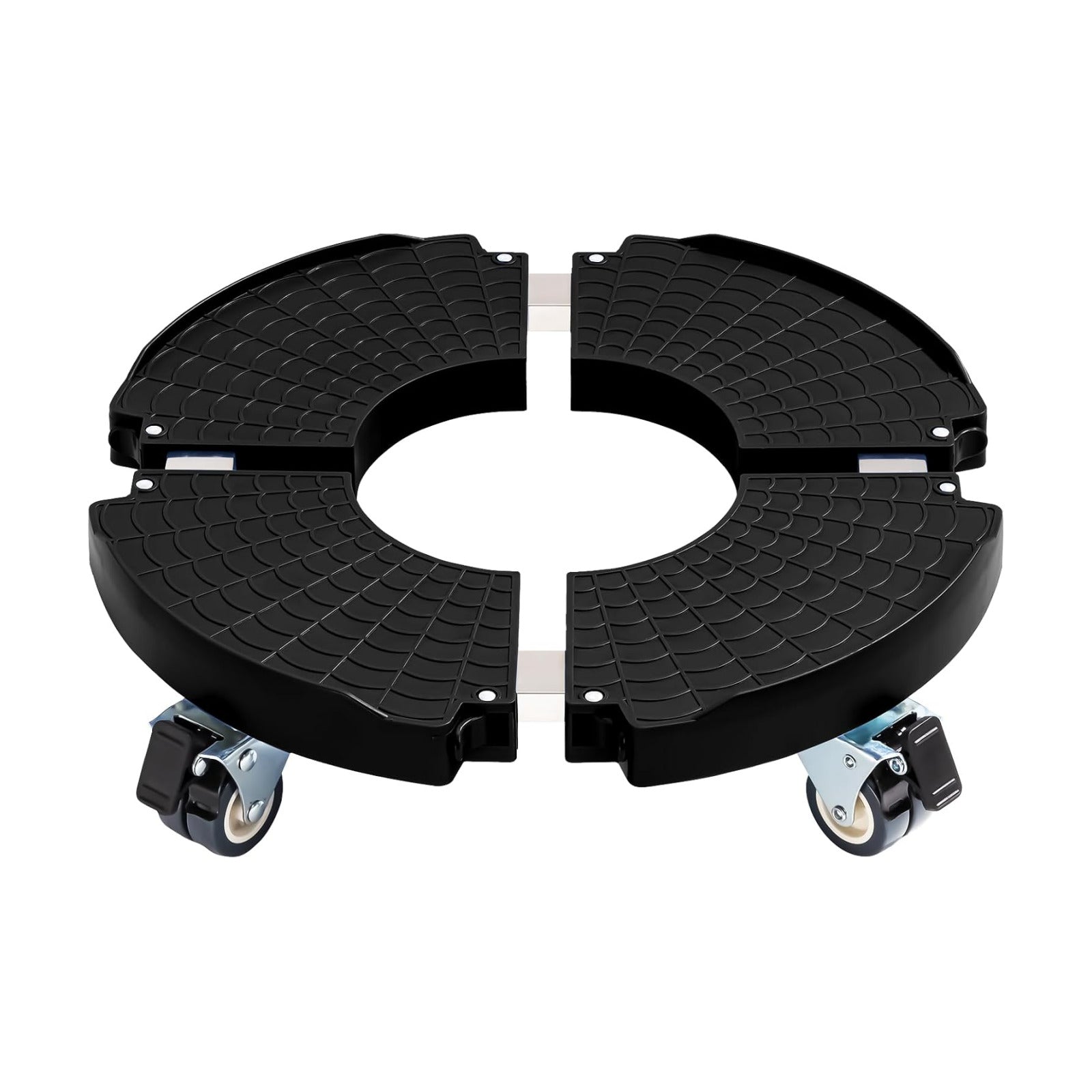Heavy Duty Trolley Planter Caddy with Wheels 440lbs Capacity, Plant Pots Indoor and Out Door, Adjustable 15-21 in, Black