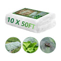 10 * 50FT Ultra Fine Garden Mesh Netting Pest Barrier, White Plant Covers for Outdoor Patio Greenhouse Crops Vegetables