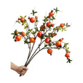 Forlaoers 4pcs 31" Orange Pomegranate Artificial Plants Fake Fruits Berry Branches Stem Fall Flowers Decorations for Living Room Dorm Decor Christmas Farmhouse Vase Arrangement Centerpiece