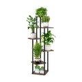 AZERPIAN 6 Tier Tall Plant Stand Indoor Corner Tiered Shelf Metal MDF Board