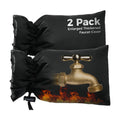 Outdoor Faucet Covers for Winter Freeze Protection, 2 Pack 6.7" x 9.5" Hose Bib Cover, Water Spigot Covers Winter Insulated, Pipe Wrap Insulation Cover Socks Outside Faucet Freeze Protector