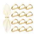 APTWOW Gold Napkin Rings Set of 12, Fall Thanksgiving Christmas Table Decor