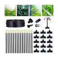 49.21FT 360° Adjustable Drip Irrigation System for Garden | 5/16'' Irrigation Tubing with 15 Nozzles, Automatic