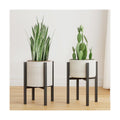 Linpla 2-Pack Adjustable Metal Plant Stands Indoor and Outdoor
