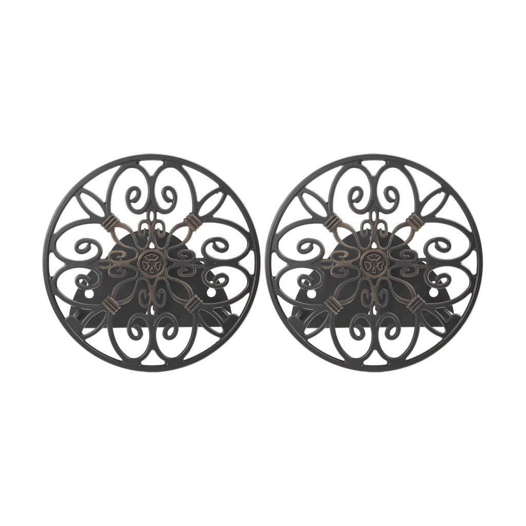 Liberty Garden Products 670 Wall Mounted Decorative Hose Butler, Holds 125-Feet of, Black (Pack of 2)