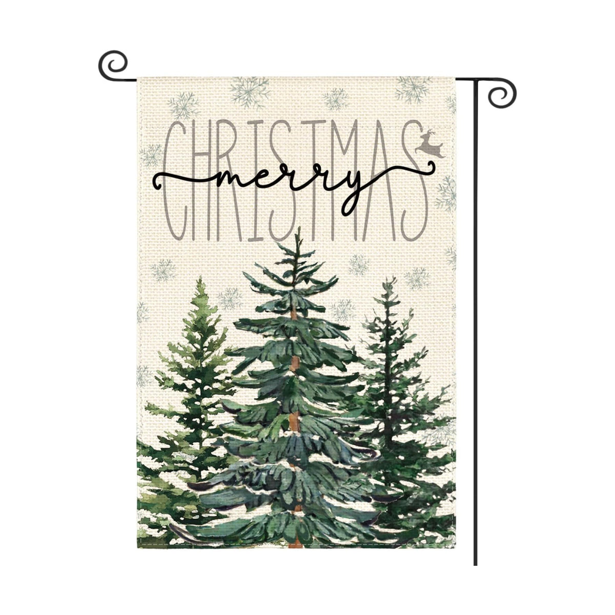 AVOIN colorlife Merry Christmas Pine Tree Garden Flag 12x18 Inch