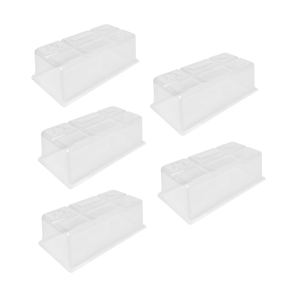 SUNPACK Sundome Plastic Multi-Vented Humidity Dome, Clear, 7" (Pack of 5) - Ideal for Greenhouses or Indoor Gardening, Able to Adjust Humidity with Vents