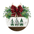 Boao Christmas Door Decorations Wooden Christmas Welcome Sign