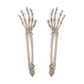 Beistle 2 Piece 17.5" Spooky Theme Plastic Skeleton Hand Yard Stakes, Scary Halloween Lawn Decorations, Celebrating with You Since 1900