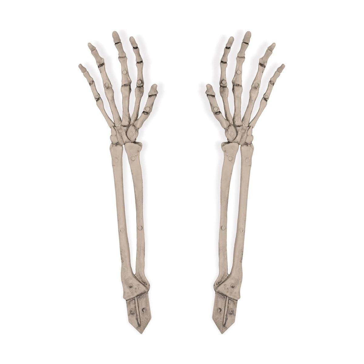 Beistle 2 Piece 17.5" Spooky Theme Plastic Skeleton Hand Yard Stakes, Scary Halloween Lawn Decorations, Celebrating with You Since 1900