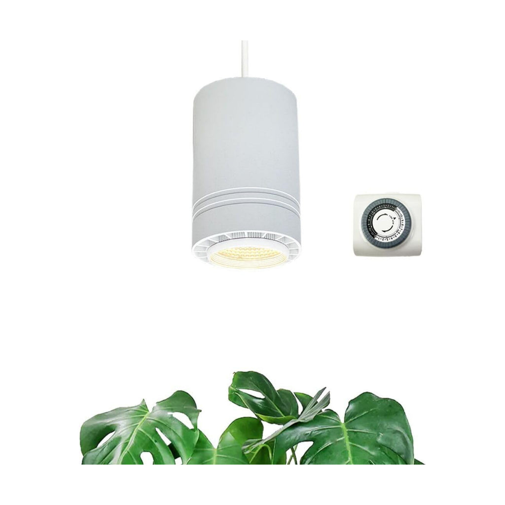 Hanging Grow Light 40W Large, Full Spectrum Warm White Color Plant Lamp, 120V Plug-in with Timer, 15FT Fabric Power