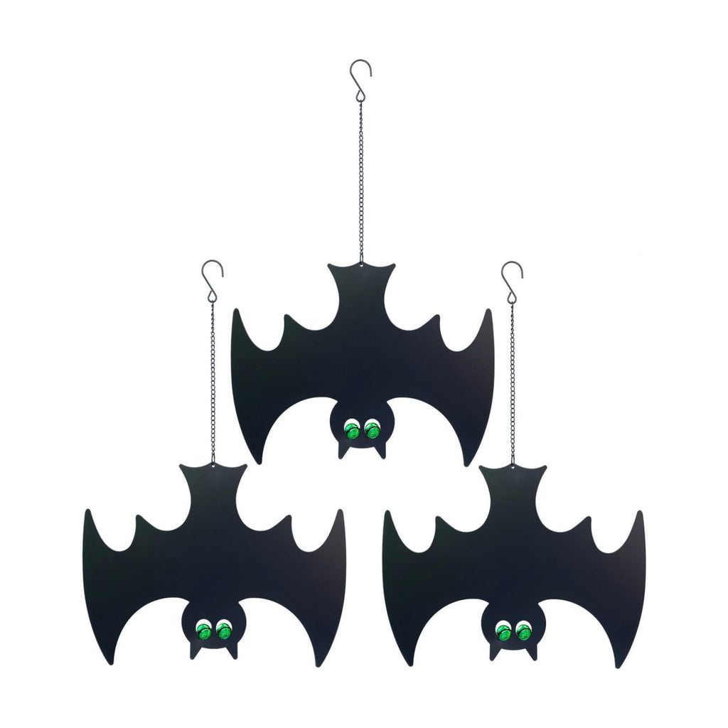 Bats Hanging Halloween Decorations with Glowing Eyes Spooky Stylish Décor