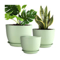 YNNICO Plant Pots 12/10/9 inch Set of 3, Flower Pots with Multi Mesh Drainage Holes, Large Planters for Indoor Outdoor