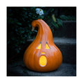 12" Jack O' Lantern - Halloween Pumpkin Decorations - Waterproof Shatterproof Fake Artificial Pumpkin Safe for Indoor Outdoor Decor- Perfect Halloween Party Favors Bell Shaped