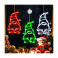 LOLStar 3 Pack Red White and Green GnomesChristmas Window Lights,Suction Cups 2025 Upgrade Timer Function and Slowly Fade Mode Battery Operated Indoor Decors Christmas Decorations