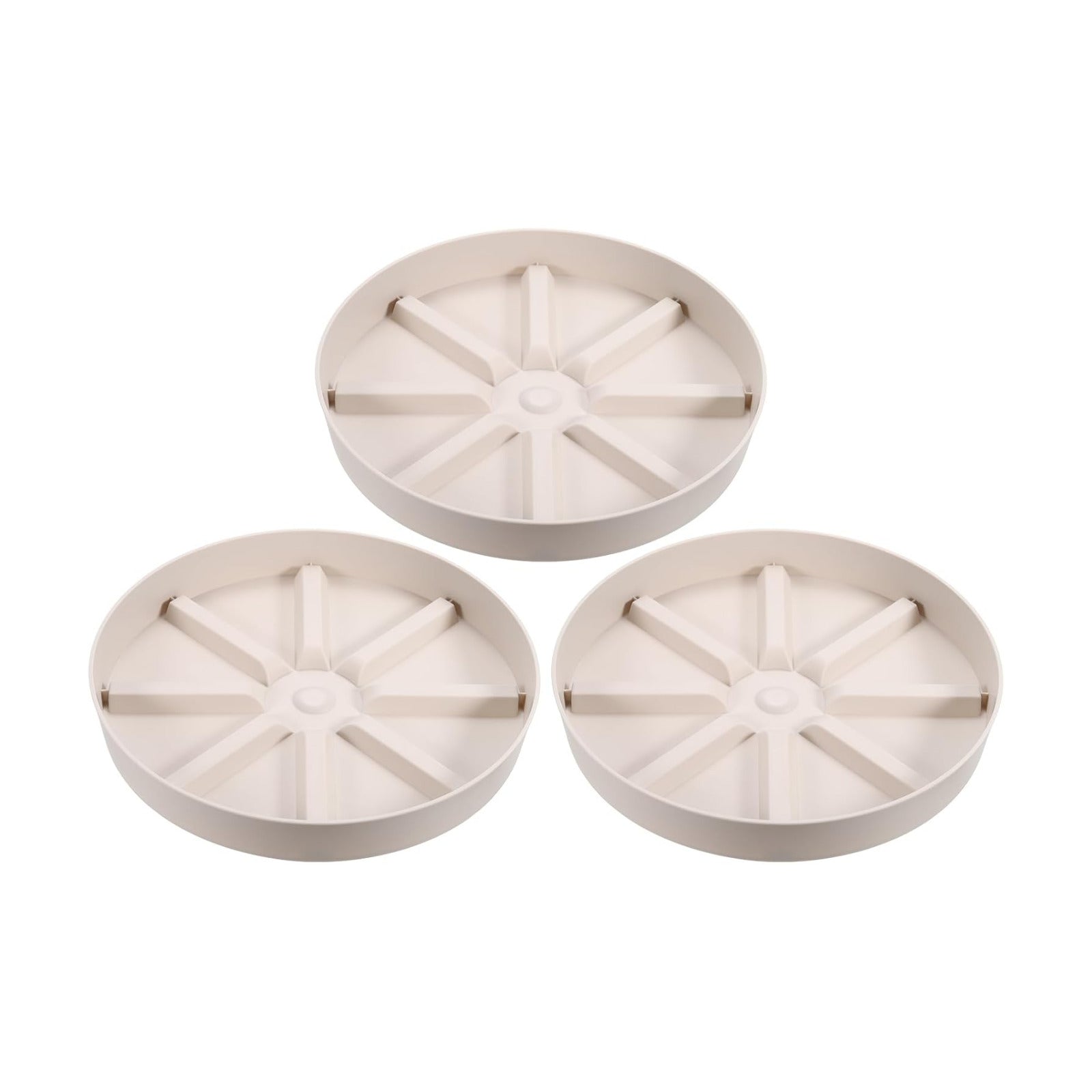 PATIKIL Plant Pot Saucers 10.5 Inch, 3 Pack Plastic Round Plant Pot Thicker Flower Drip Tray for Indoor Outdoor, White