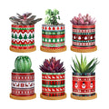 Tioncy 6 Pcs Christmas Succulent Pots 3.15'' Small Christmas Planters