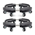 TreeGun 2 Pack Plant Caddy with Wheels Heavy Duty with 8 Lockable Casters, Rolling Plant Stand Adjustable for