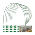MAXPACE Greenhouse Hoops Kit, DIY 8ft Grow Tunnel, Fits Raised Garden Beds 2.7ft Wide & Up, 50 Pcs Rust-Proof