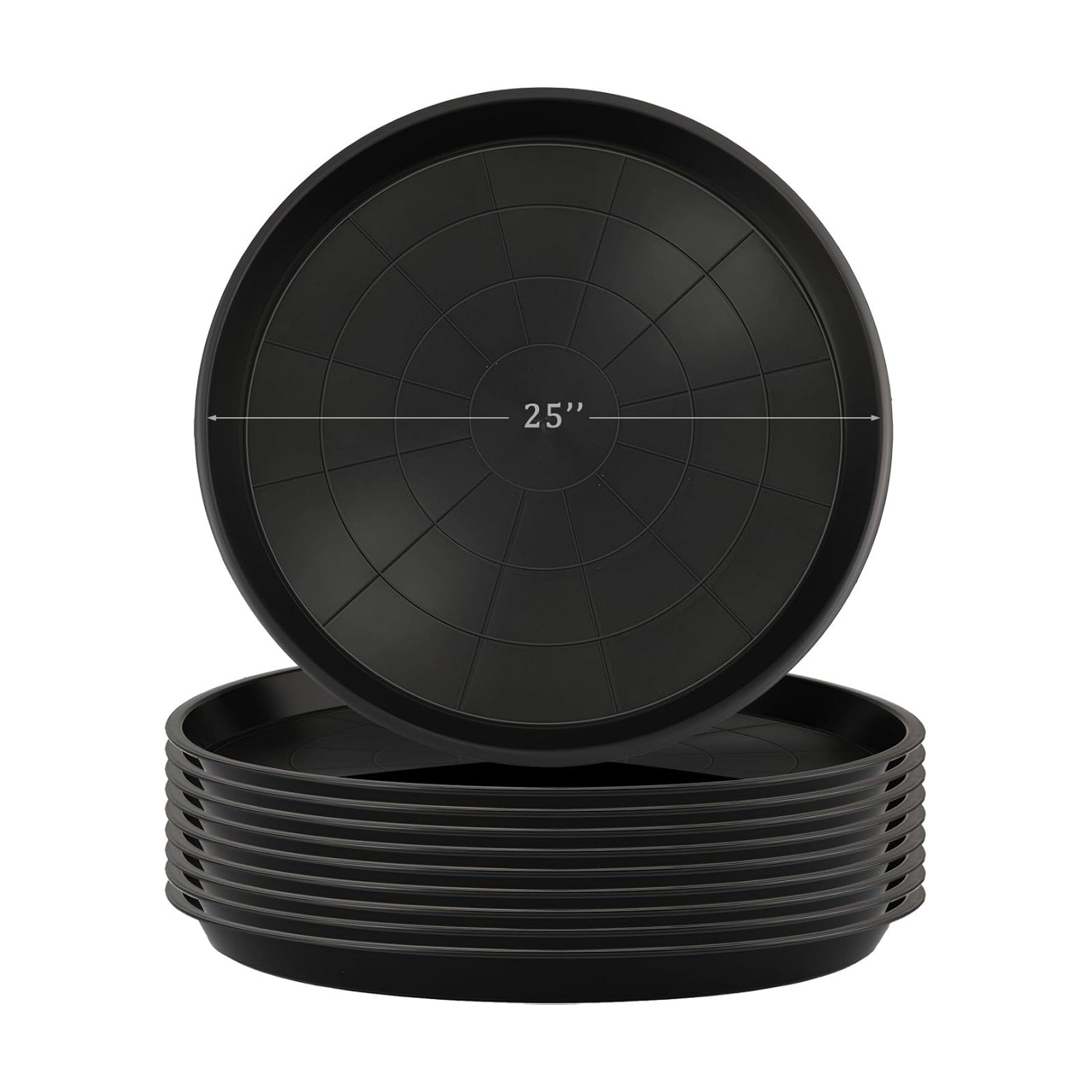 Eccliy 10 Packs 25 Inch Plastic Large Plant Saucers Heavy Duty Planter Trays Jumbo Flower Pot Saucers Plastic Water