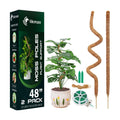 2-Pack 48'' Bendable Moss Poles for Monstera & Climbing Plants – Flexible Trellis Plant Support Stakes with Accessories
