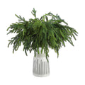 Jutom 12 Pcs Artificial Christmas Norfolk Pine Branches Stems, 18 Inches