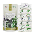 15 Certified Organic Herb Seeds Variety Pack (4X More) 10,000+ Non GMO Seeds for Planting Indoor Herb Garden or Outdoor