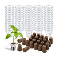 200 Pcs Grow Sponges Pods Kit, Includes 100 Grow Sponges, 100 Root Plant Basket, Root Growing Kit Replacement Pod Cups
