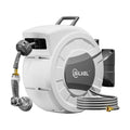 Retractable Garden Hose Reel, 1/2" x 100ft Wall Mount Heavy Duty Automatic Hose Reel with 10 Pattern Nozzle, Any Length
