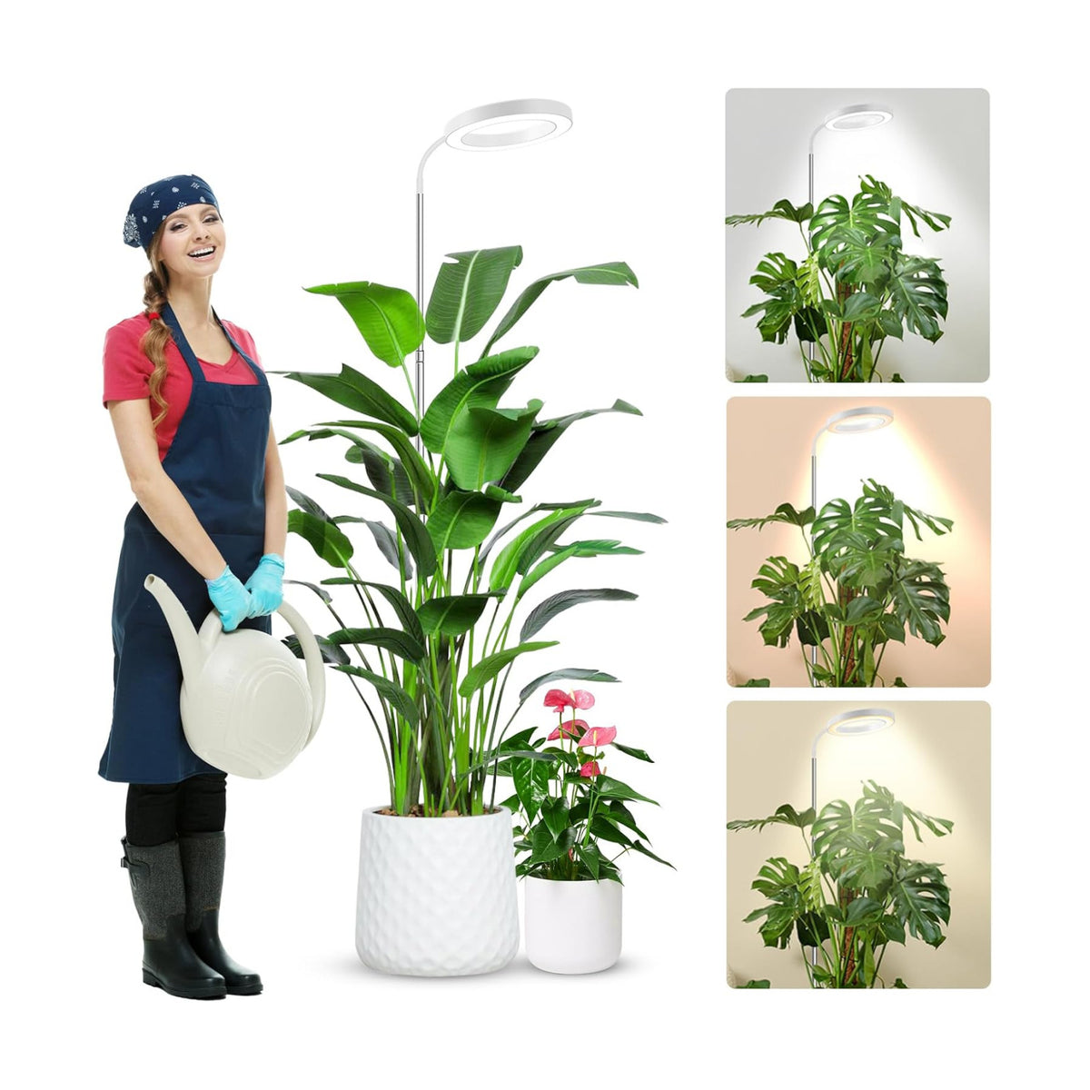 wolezek Grow Lights for Indoor Plants Full Spectrum, 80 LEDs Grow Light