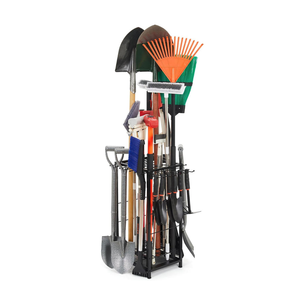 Garden Tool Organizer Holds 50 Long-Handled Tools/Rakes/Brooms/Shovles for Garage Organization and Storage, Shed