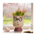 DiliComing Face Planter Indoor Plants Pot 8.3 Inch Succulent Pots | Indoor Face Vase, Lightweight Outdoor Flower