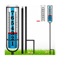 Rain Gauge Outdoor, Freeze Proof Rain Gauges Outdoors Best Rated, 7" Capacity Large Clear Font and Scale Rain Guage with Long Stake for Yard Garden, Rain Water Meter with Two Plastic Replacement Tube