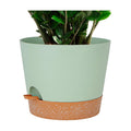 SwinDuck 12inch Large Self Watering Plant Pot, Plastic Cylinder Planter with 60Oz Deep Reservoir and Saucer for Indoor