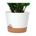 SwinDuck 12inch Large Self Watering Plant Pot, Plastic Cylinder Planter with 60Oz Deep Reservoir and Saucer for Indoor