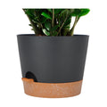 SwinDuck 12inch Large Self Watering Plant Pot, Plastic Cylinder Planter with 60Oz Deep Reservoir and Saucer for Indoor