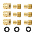 Brass Full Flow Garden Hose Quick Connect Fittings, Full Port Solid Brass Outdoor Water Hose Quick Disconnect Connector