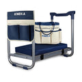 K5 Foldable Kneeler Seat - Heavy Duty (Detachable Cloud Kneeler Pad) - Garden Stool - 2 Large Tool Bags - Portable