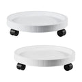 2 Pack of 11 Inch Planter Caddies Rolling Saucer Caddy with Wheels, Heavy Duty Wheeled Stand for Potted Plant, Round