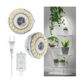 SANSI Puck Grow Lights for Indoor Plants,10W 2-Head Plant Lights with Timer | Full Spectrum Plant Lights for Indoor