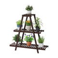 STDDRE Plant Stand For Indoor Outdoor Tiered Plant Shelf 3 Tier 8 Potted Bamboo Flower Holder Ladder Rack For Multiple